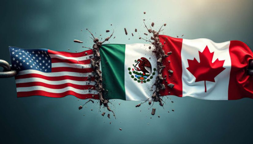 Trade war breaking apart usmca flags and agreement